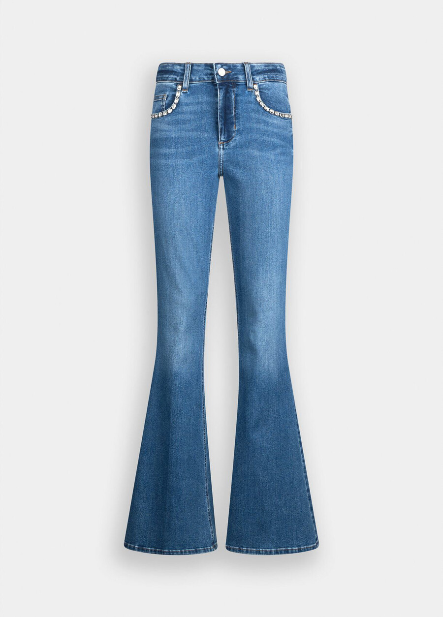 high-rise flared jeans