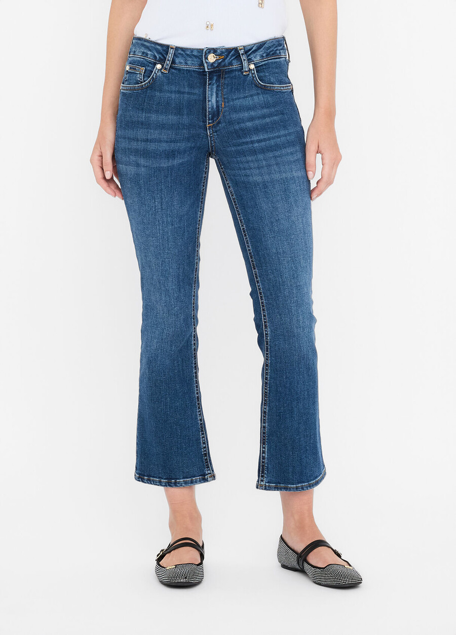 cropped flared jeans