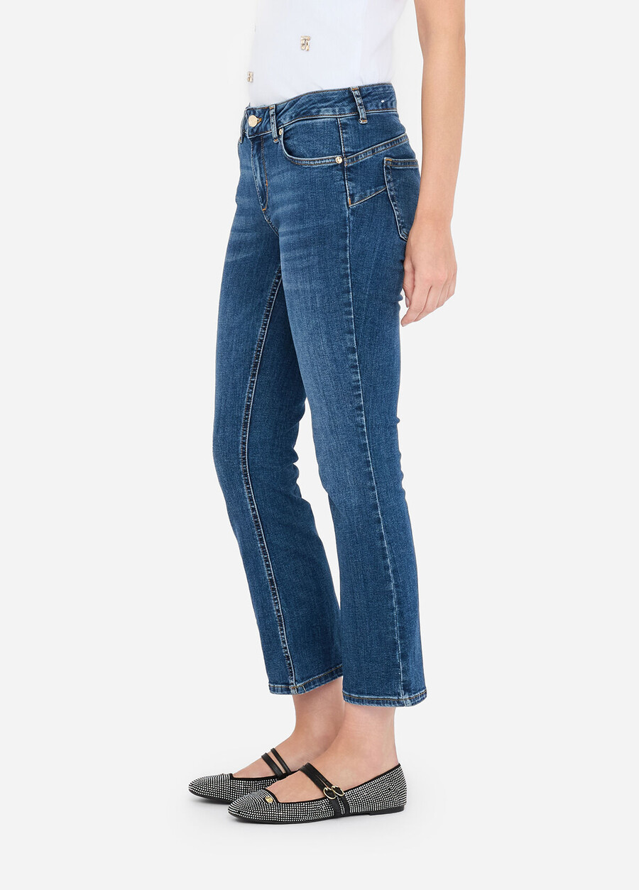 cropped flared jeans