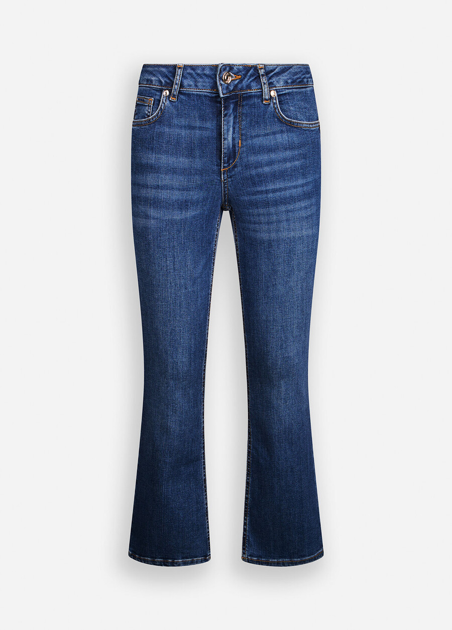 cropped flared jeans