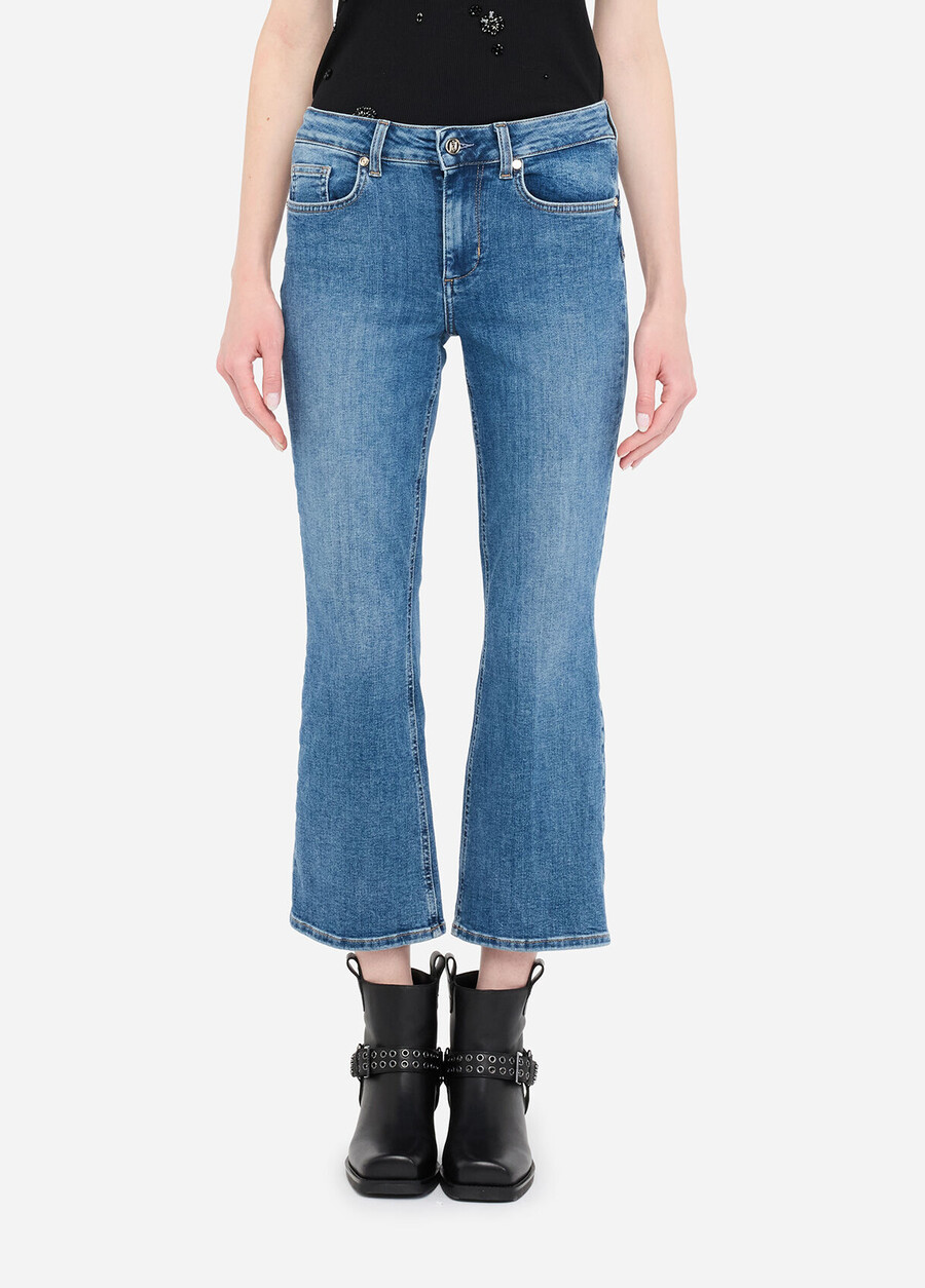 cropped flared jeans