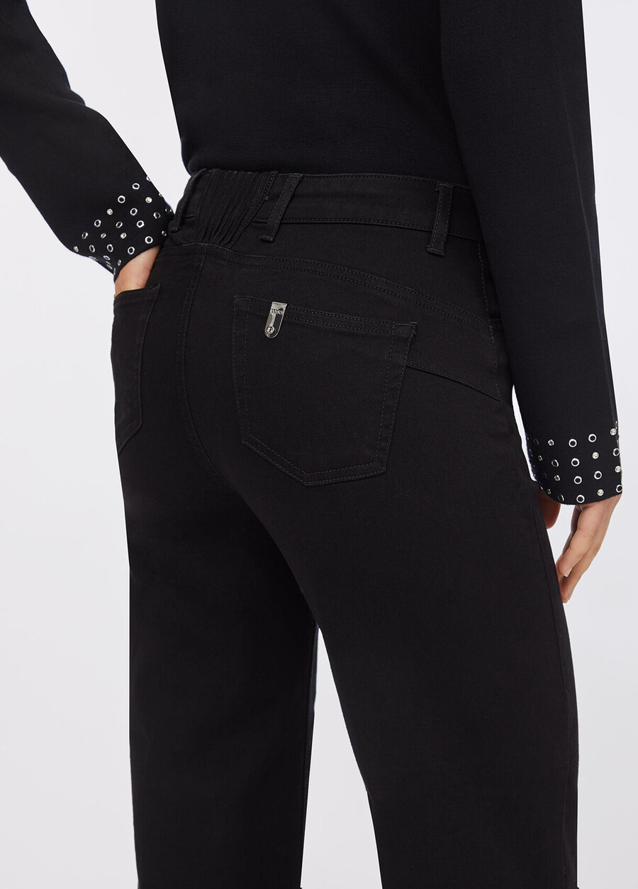 liu jo better cropped flared jeans