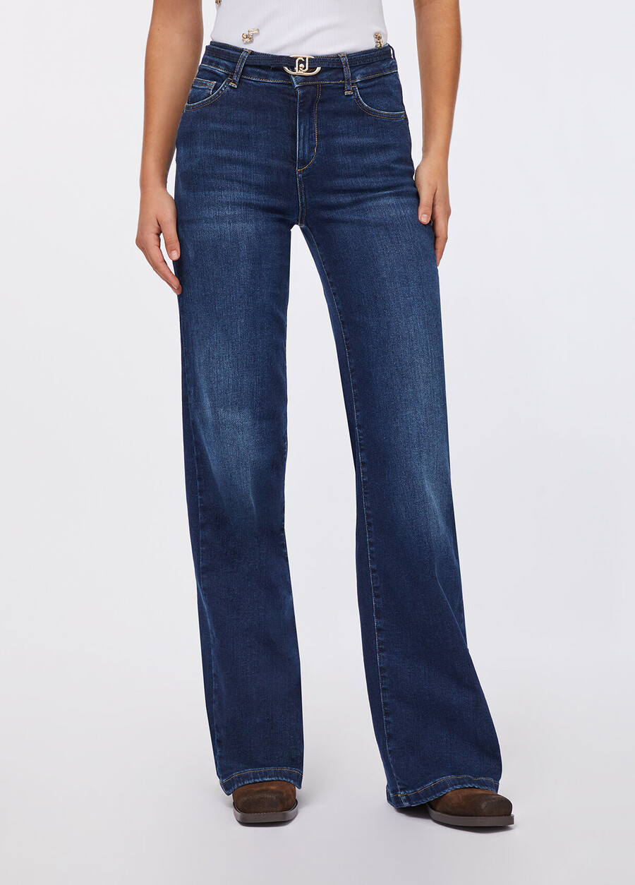 flared jeans with belt