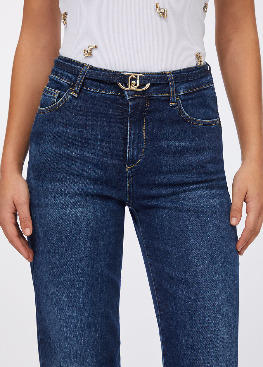 flared jeans with belt