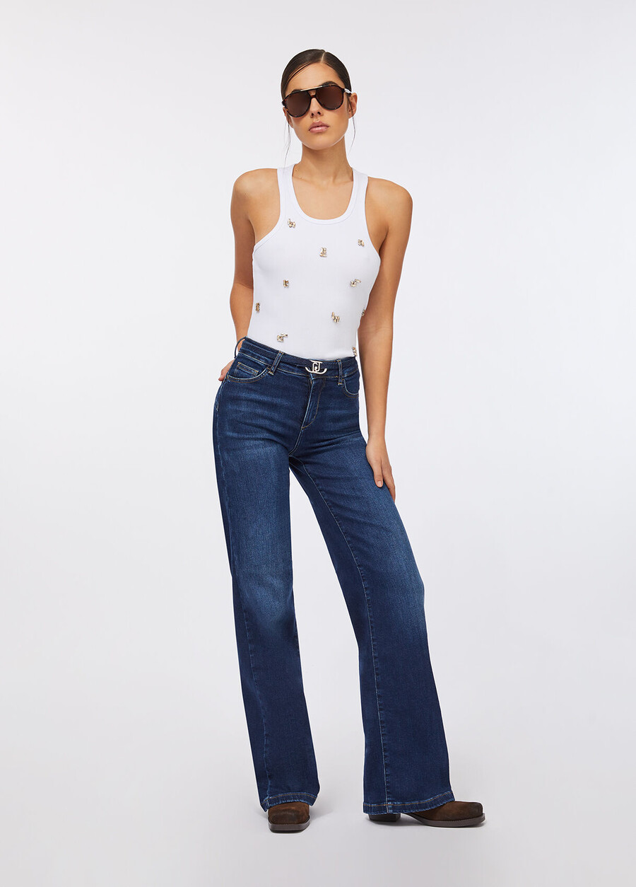 flared jeans with belt