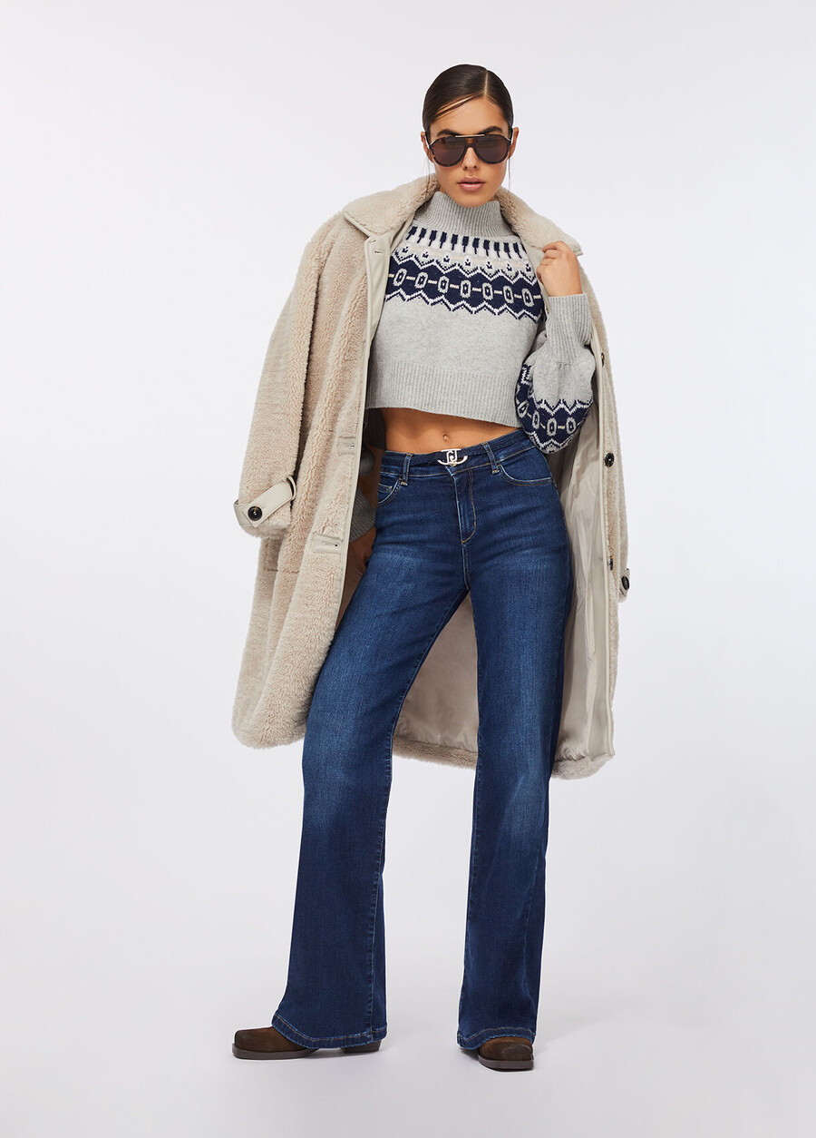 flared jeans with belt