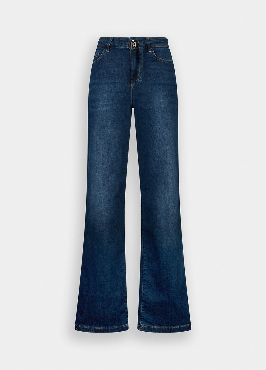 flared jeans with belt