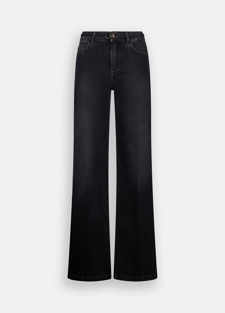 flared jeans with belt
