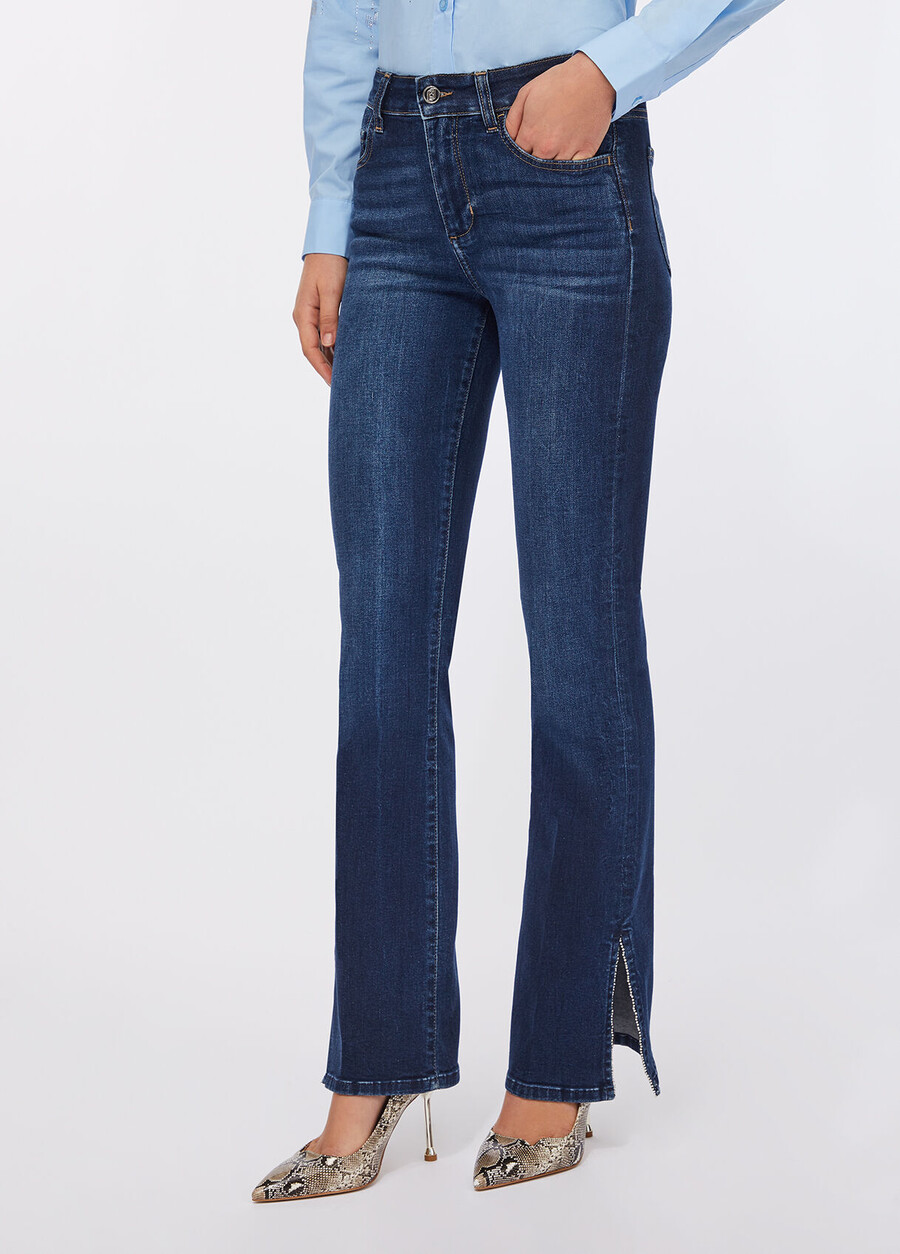high-rise flared jeans