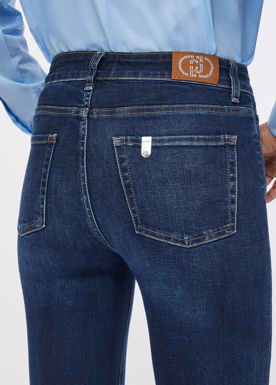 high-rise flared jeans