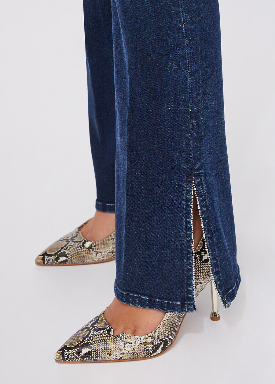 high-rise flared jeans