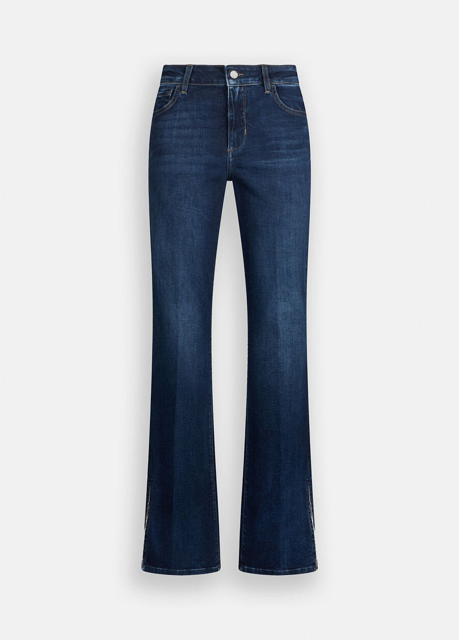 high-rise flared jeans