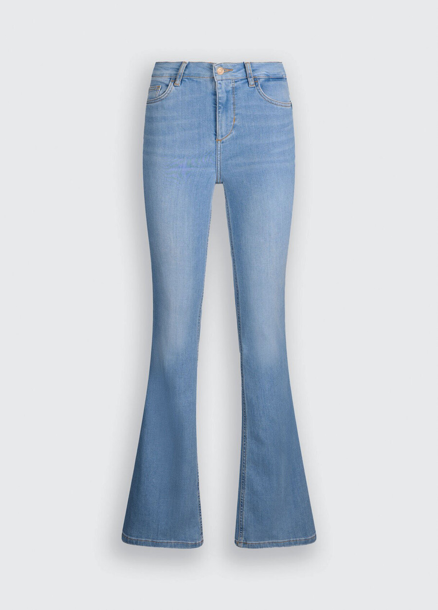 high-rise flared jeans