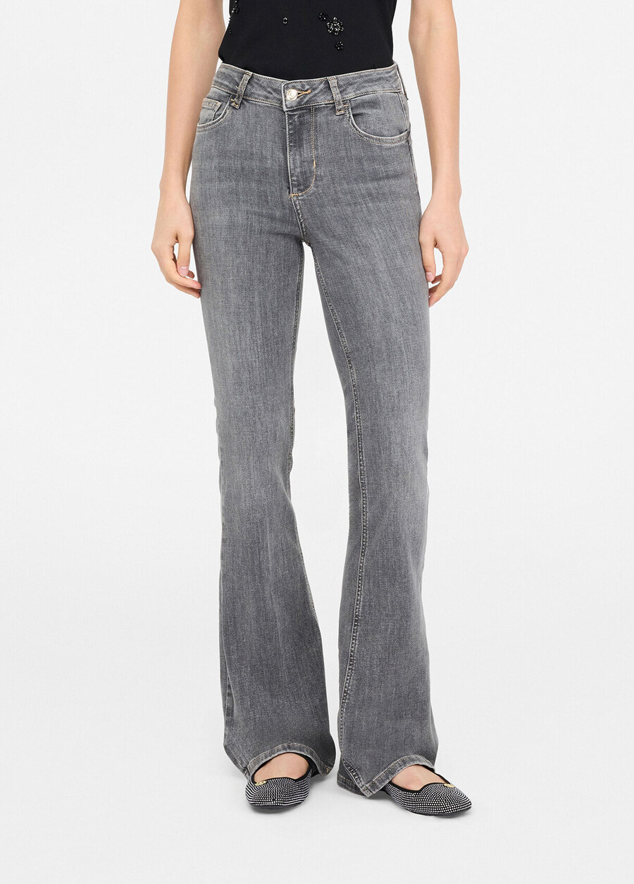 high-rise flared jeans