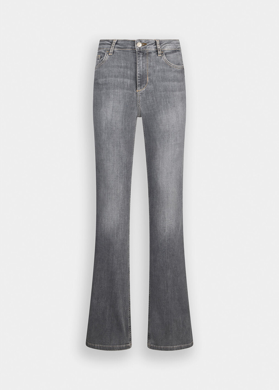 high-rise flared jeans