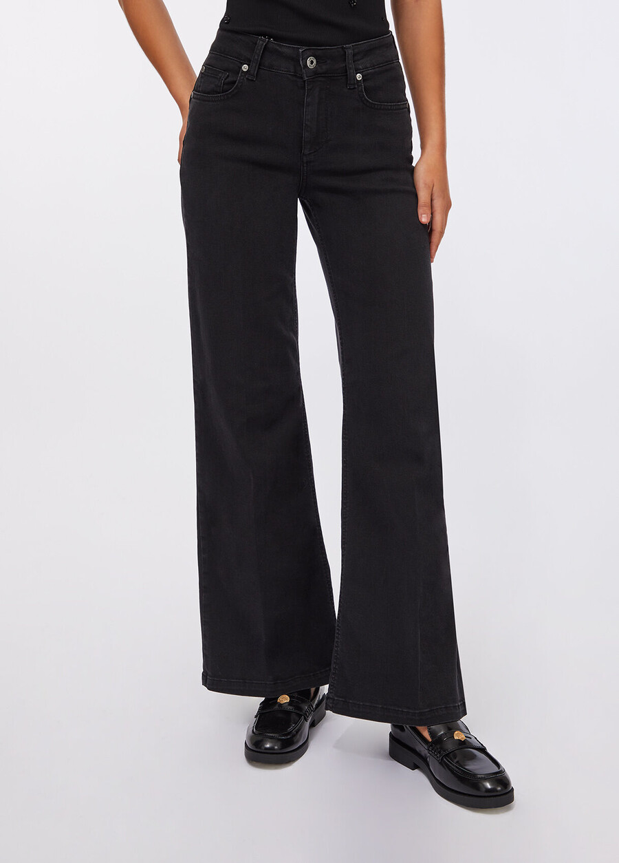 high-rise flared jeans