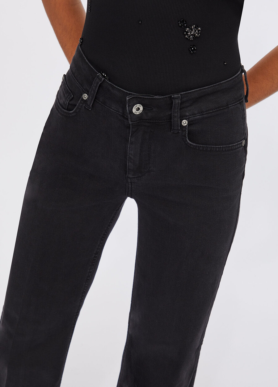 high-rise flared jeans
