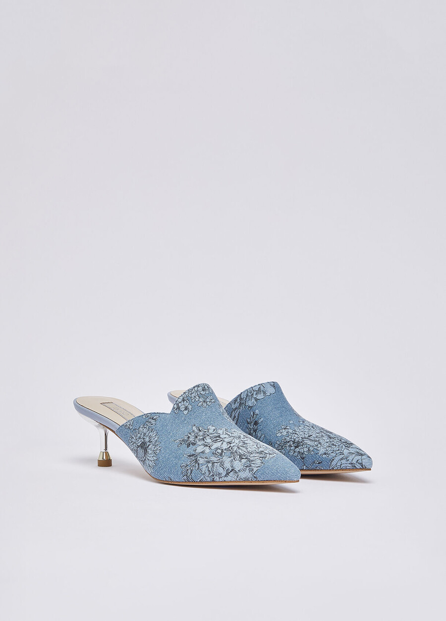 denim mules
