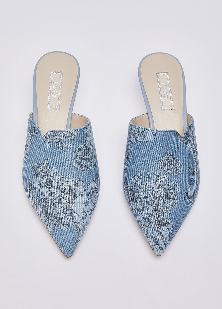 denim mules