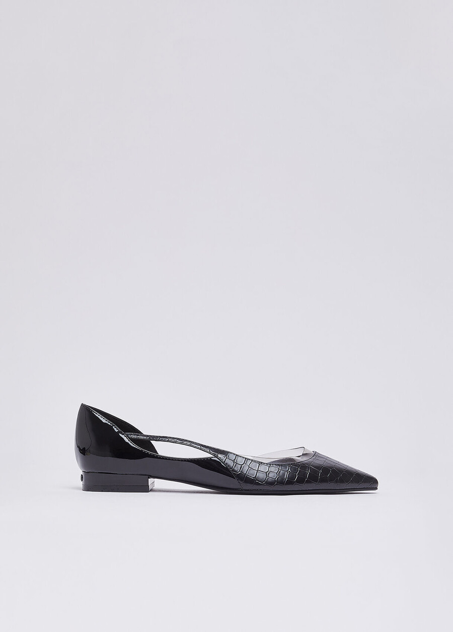 crocodile-print ballet flats