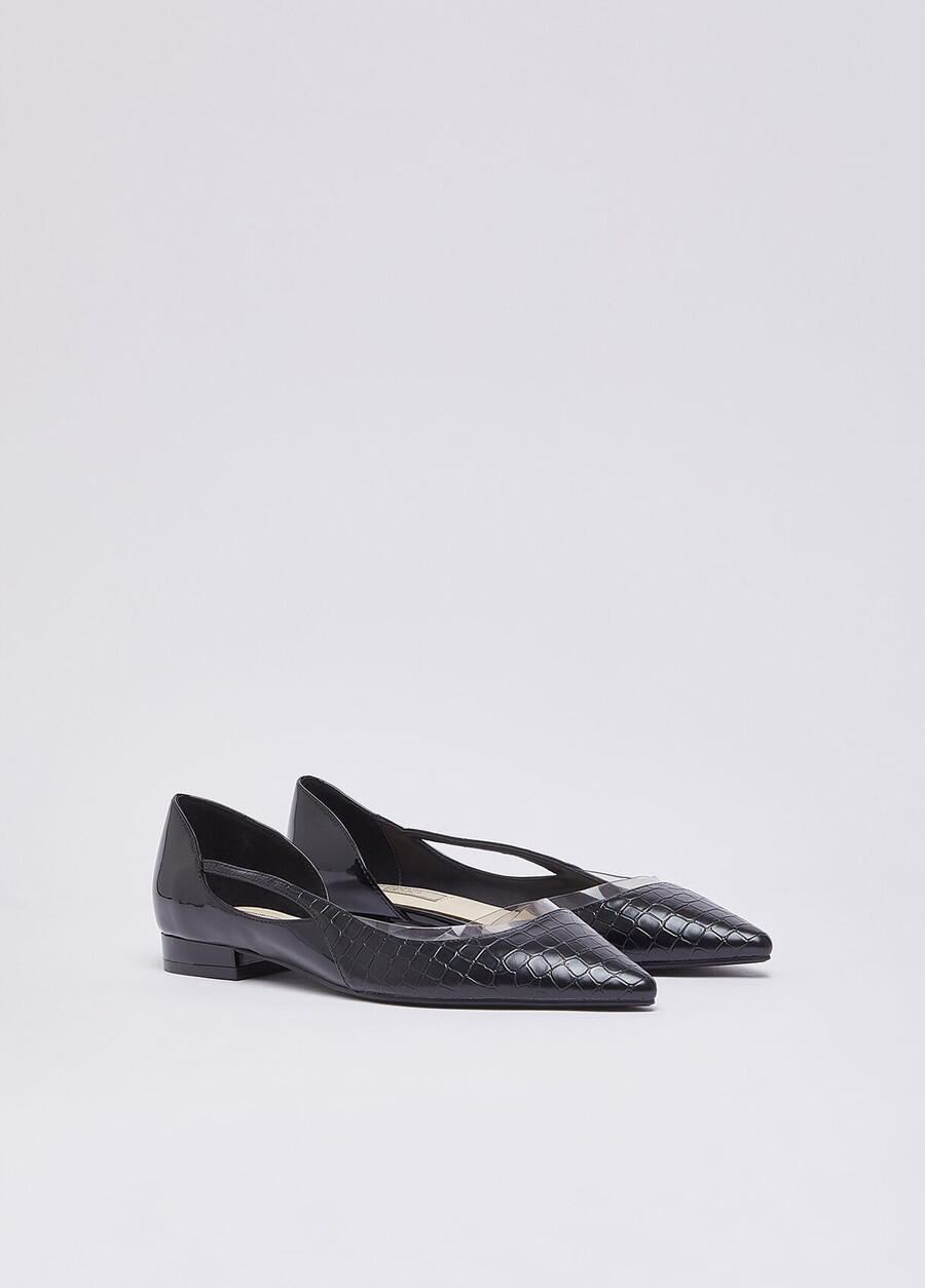 crocodile-print ballet flats