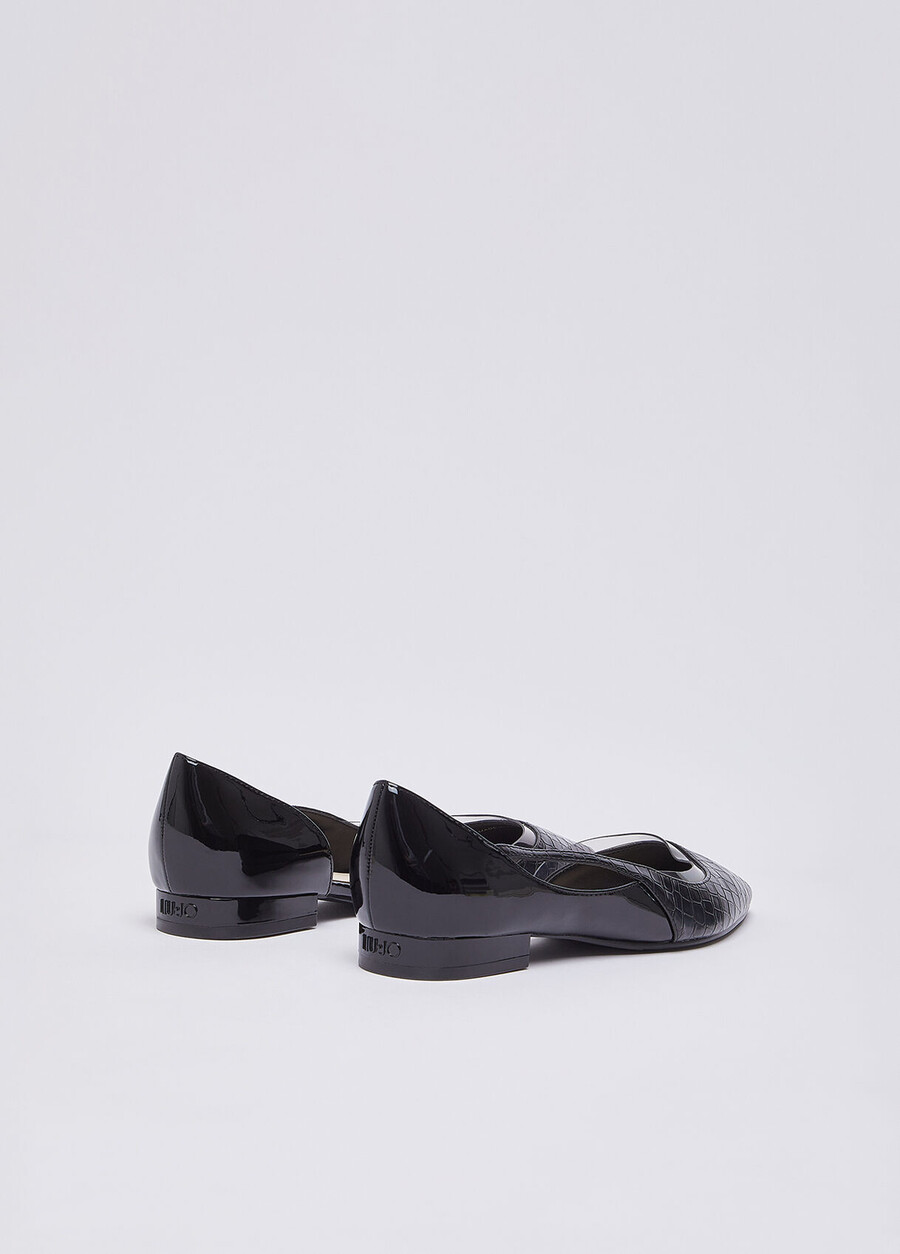 crocodile-print ballet flats