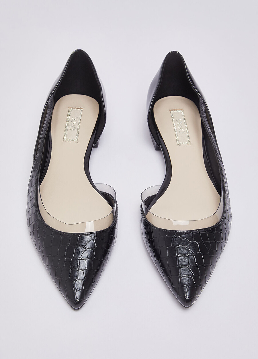 crocodile-print ballet flats