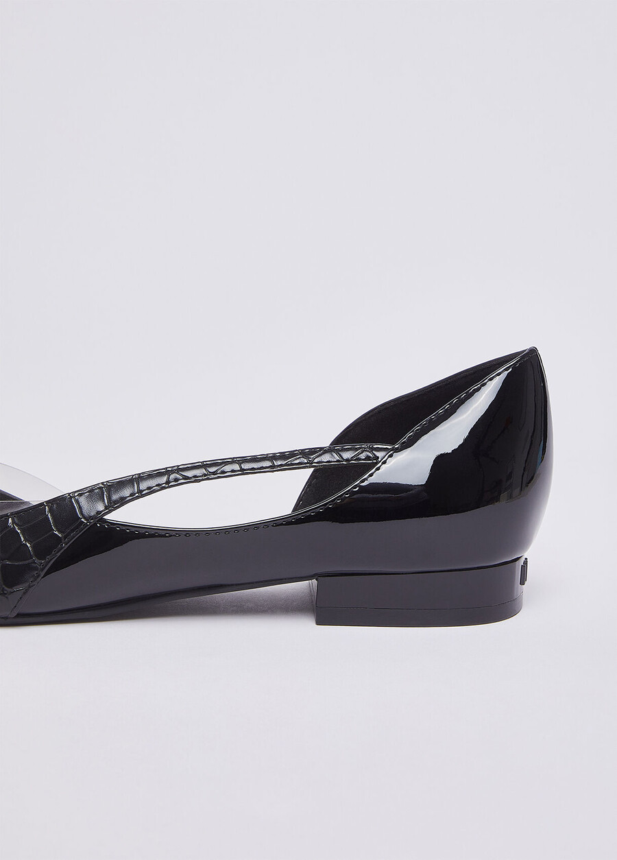 crocodile-print ballet flats