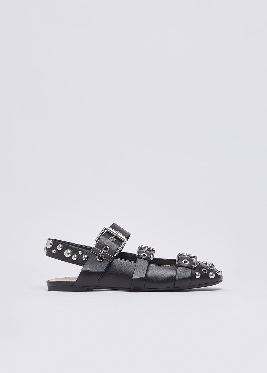 studded ballerina pumps