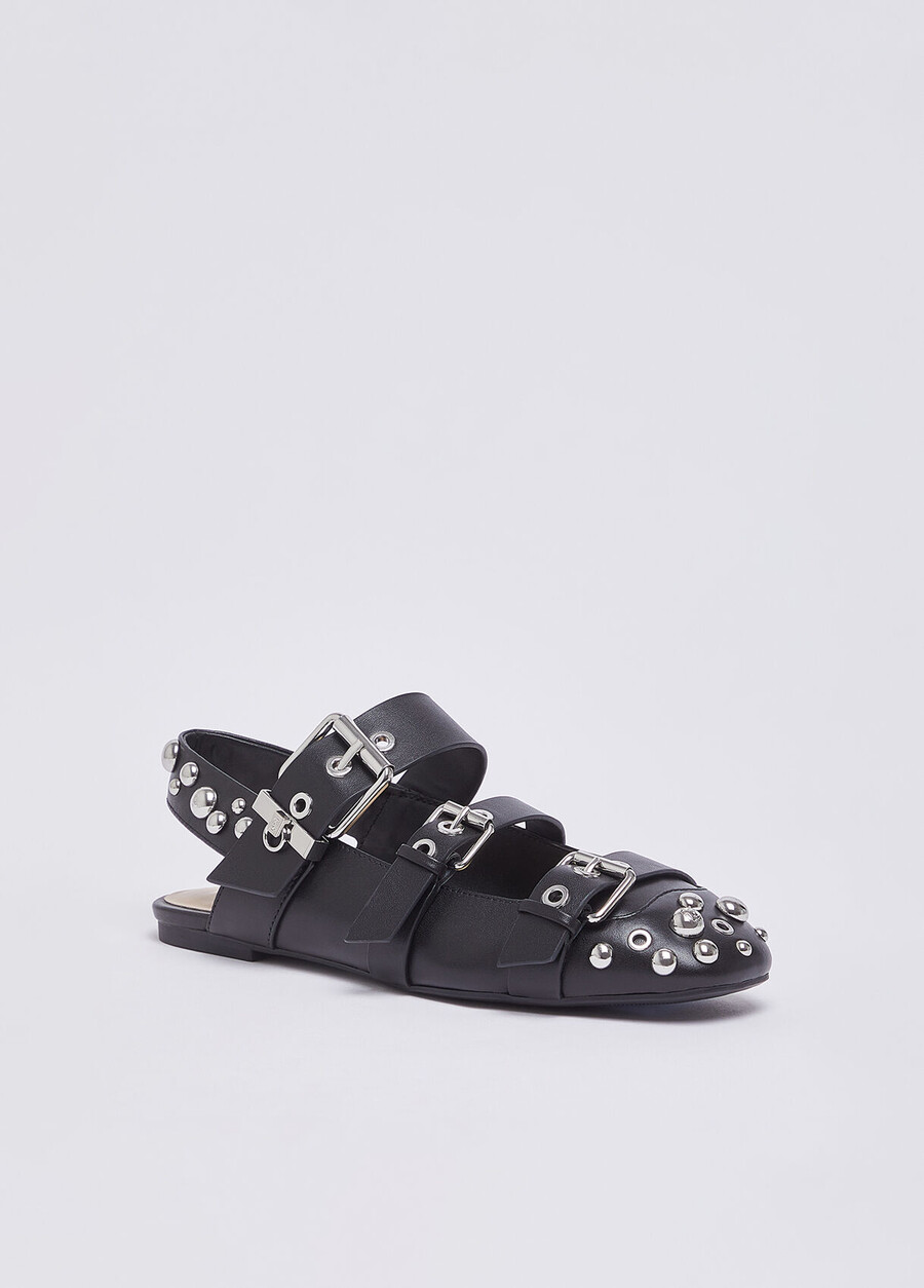 studded ballerina pumps