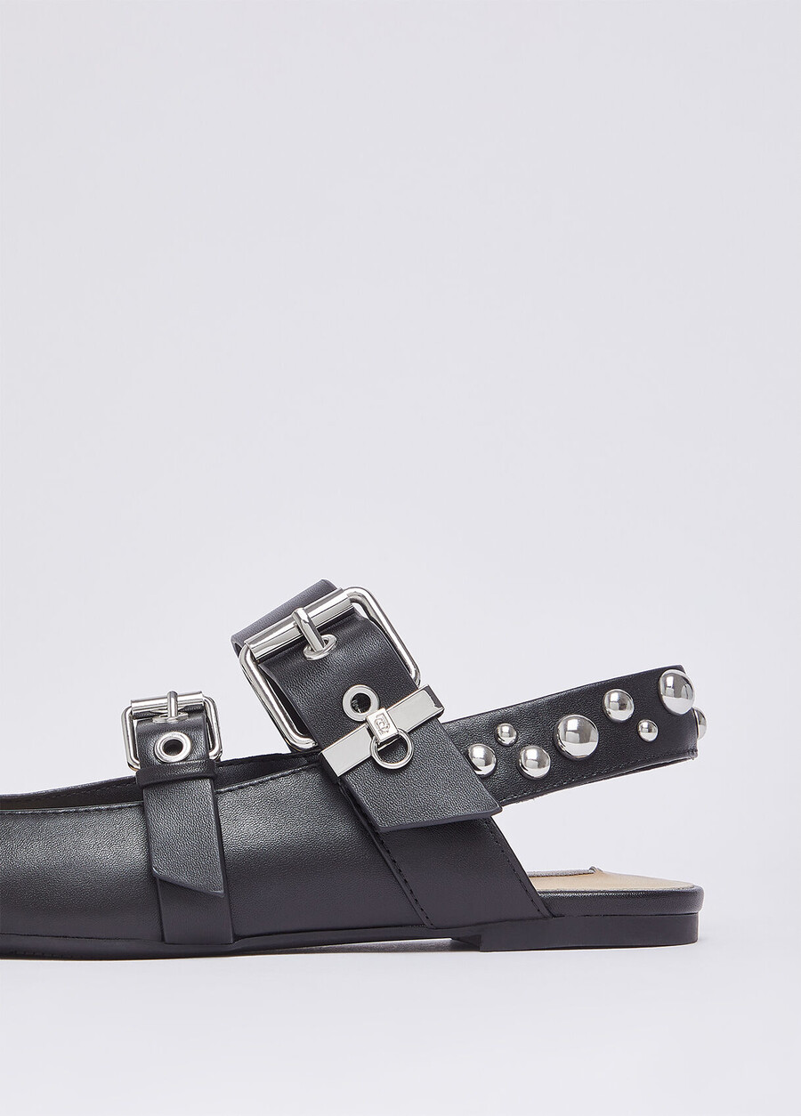 studded ballerina pumps