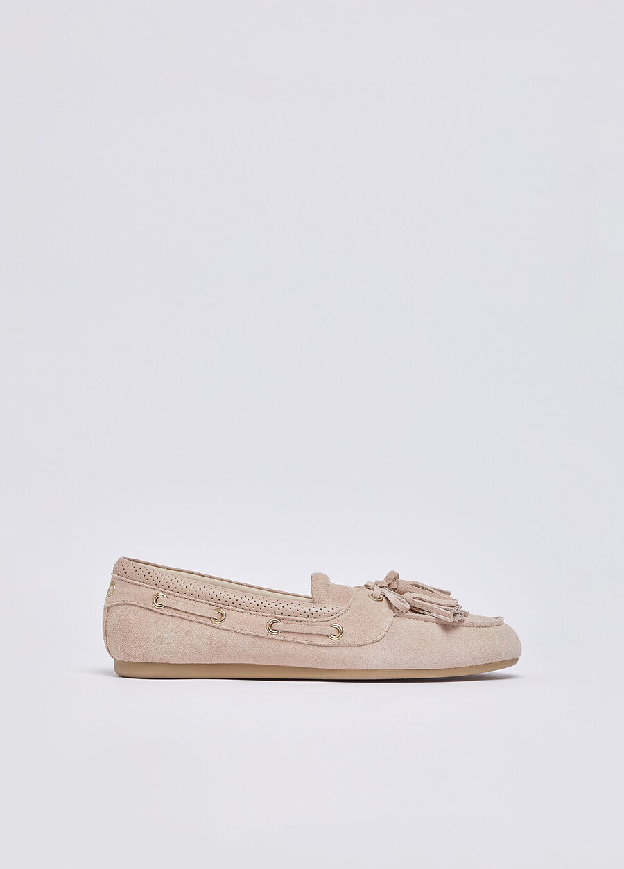 suede loafers with tassels