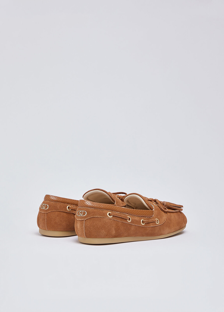 suede loafers with tassels