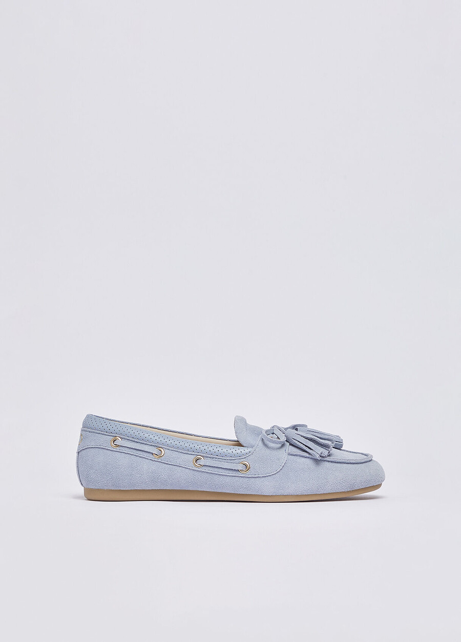 suede loafers with tassels
