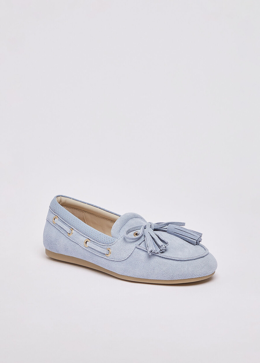 suede loafers with tassels