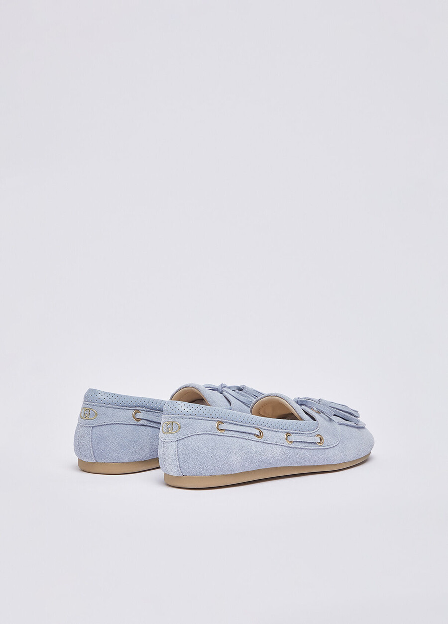 suede loafers with tassels