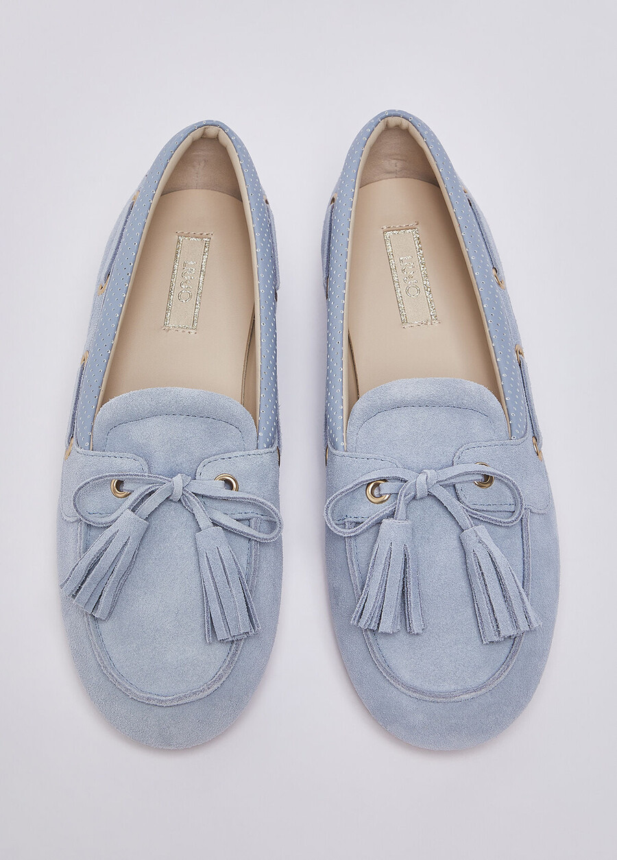 suede loafers with tassels