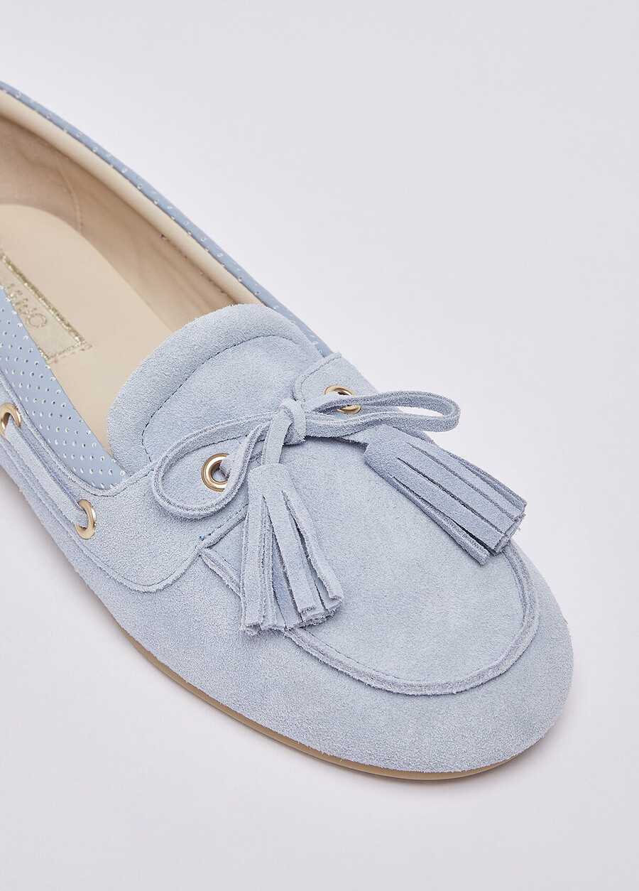 suede loafers with tassels