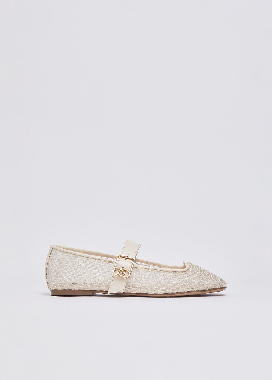 mesh ballet flats