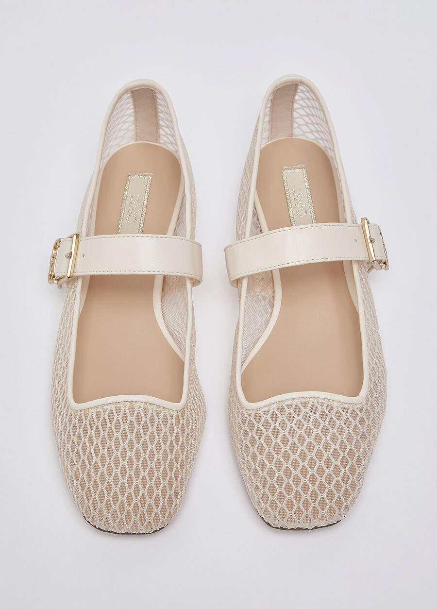 mesh ballet flats