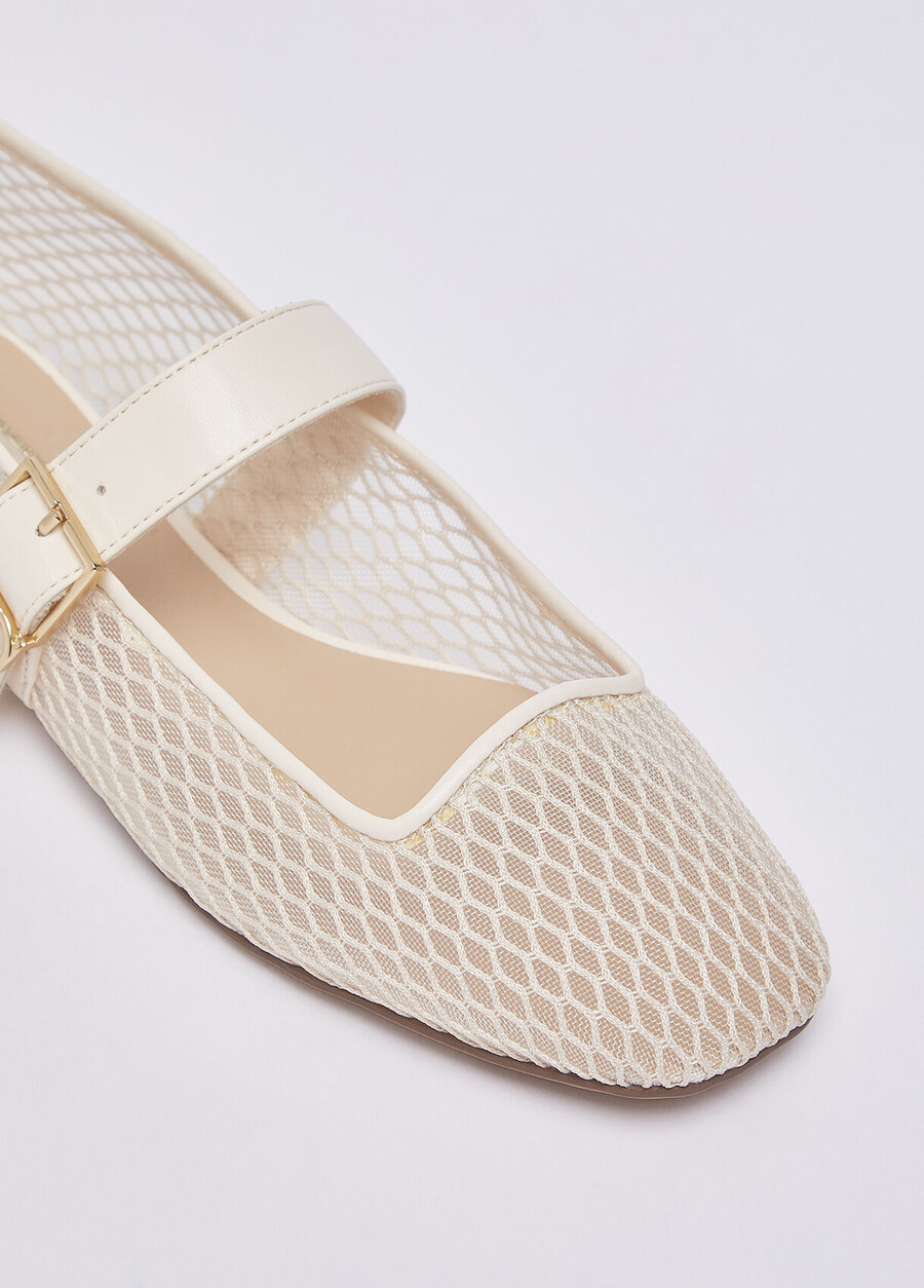 mesh ballet flats