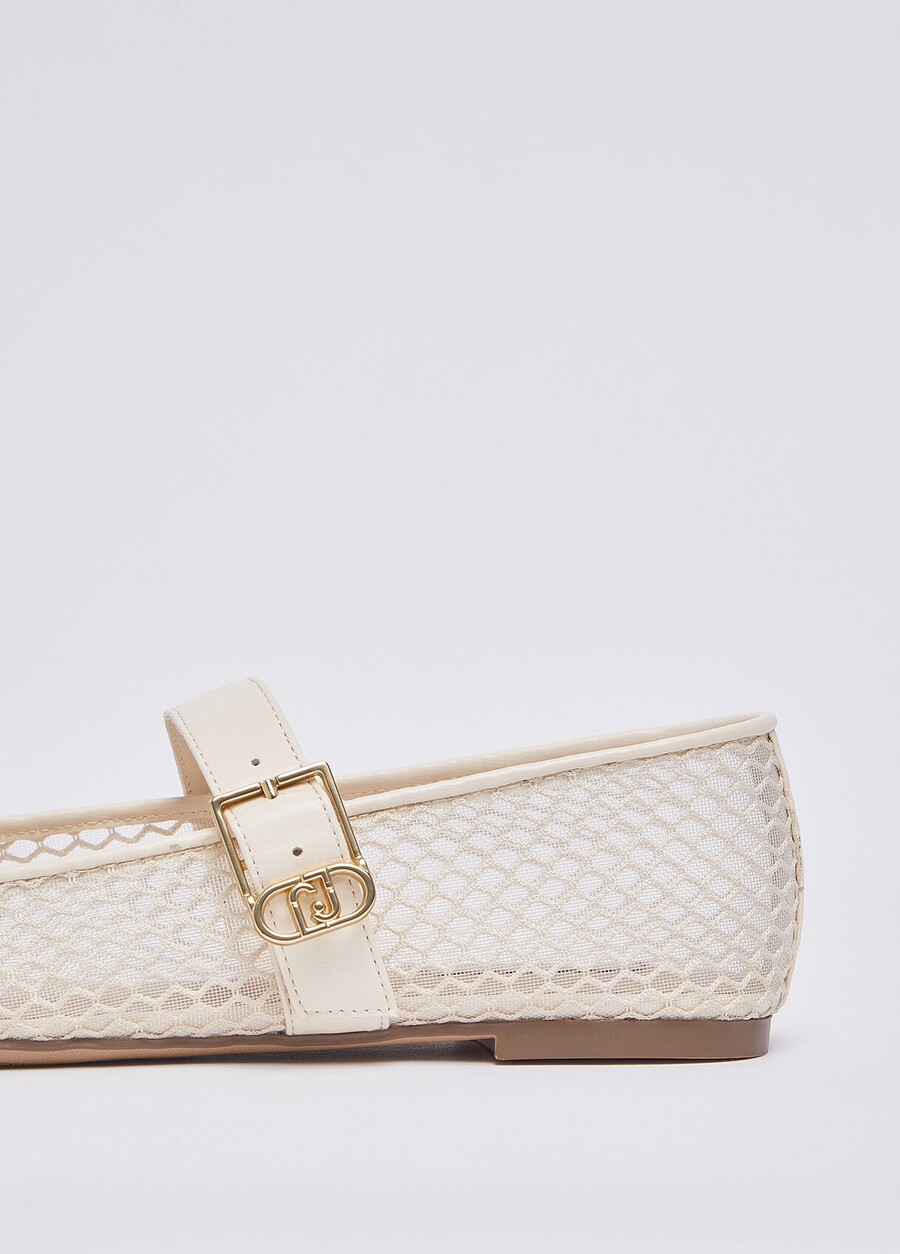 mesh ballet flats