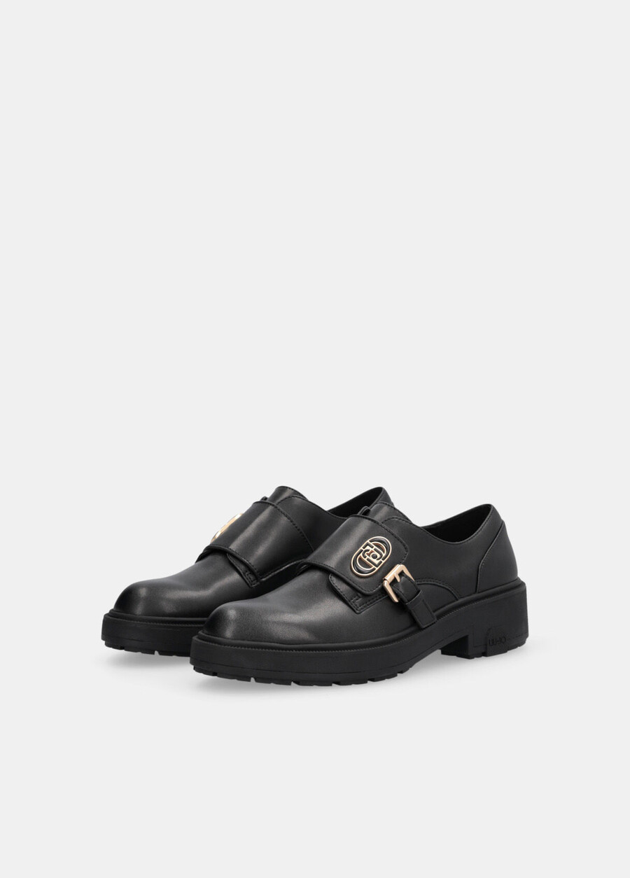 leather shoes with buckle
