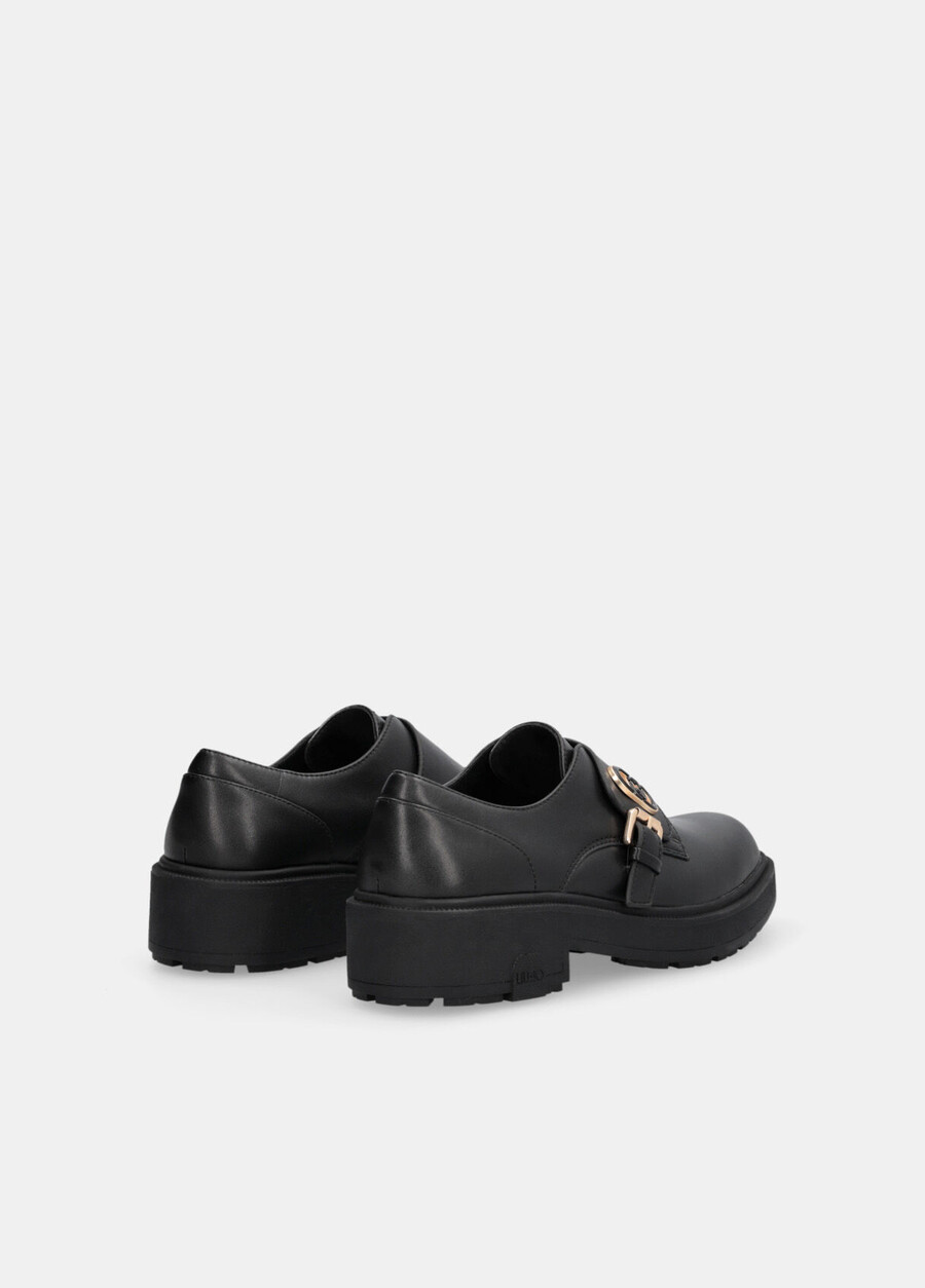 leather shoes with buckle
