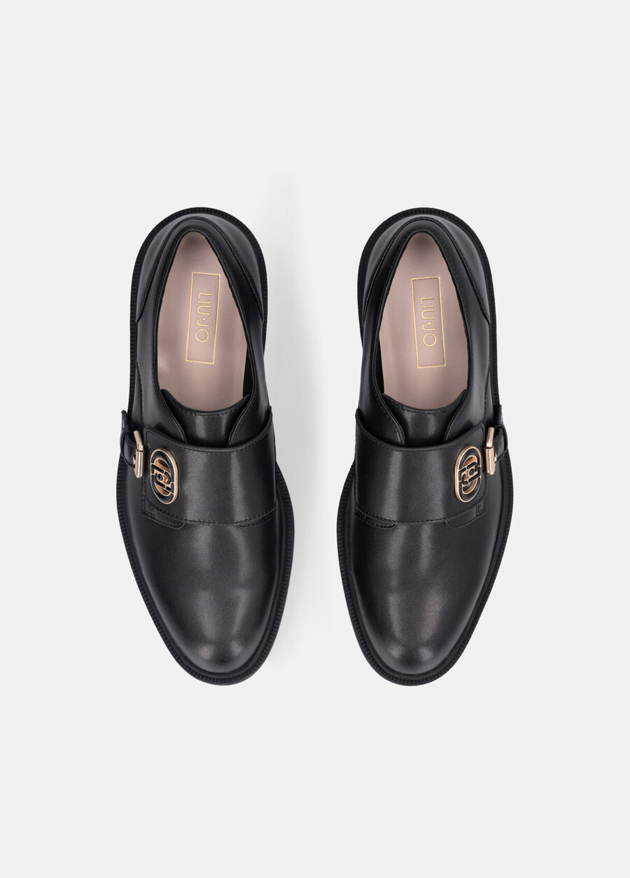leather shoes with buckle