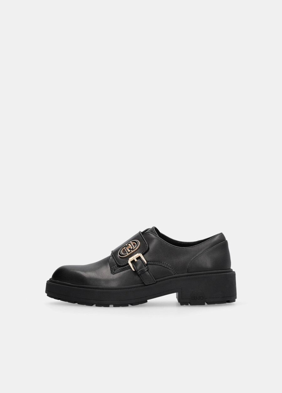 leather shoes with buckle