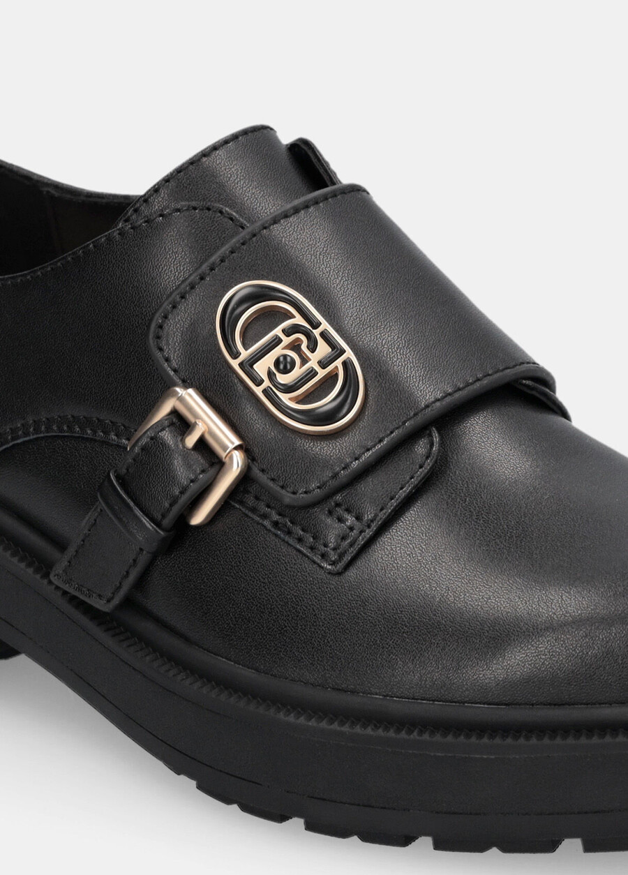 leather shoes with buckle