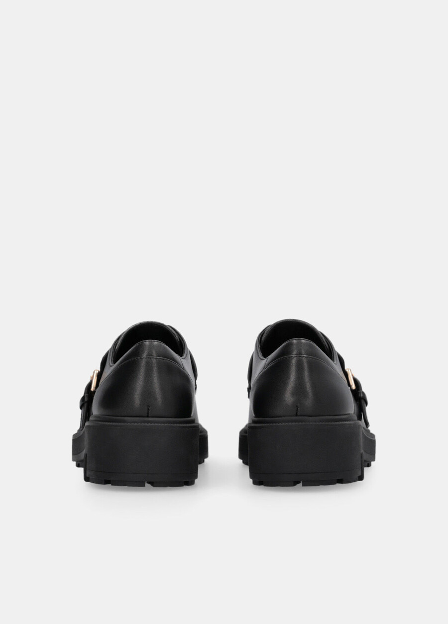 leather shoes with buckle