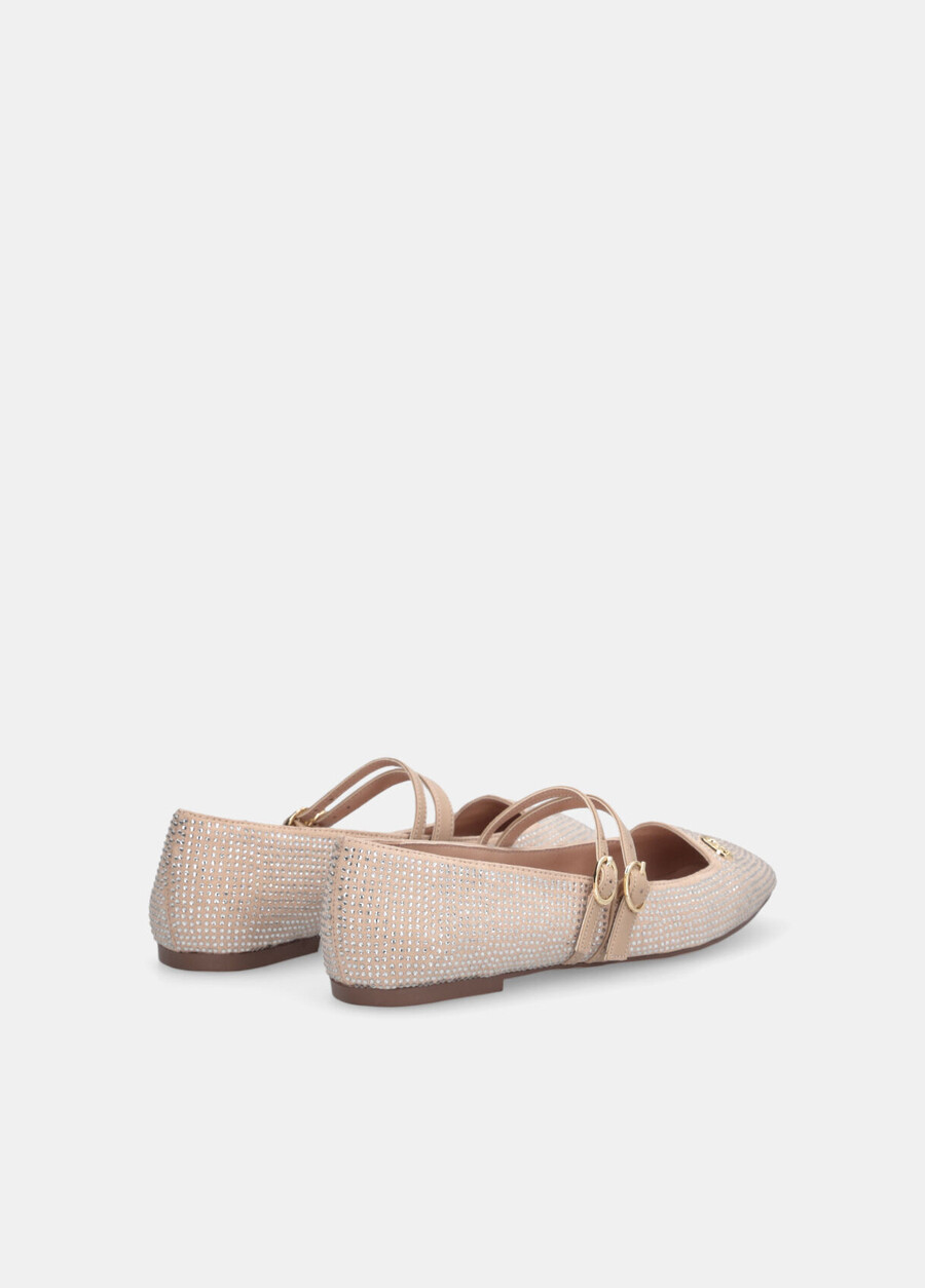 ballet flats with all-over rhinestones