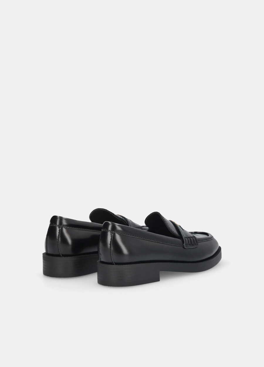 abraded leather loafers